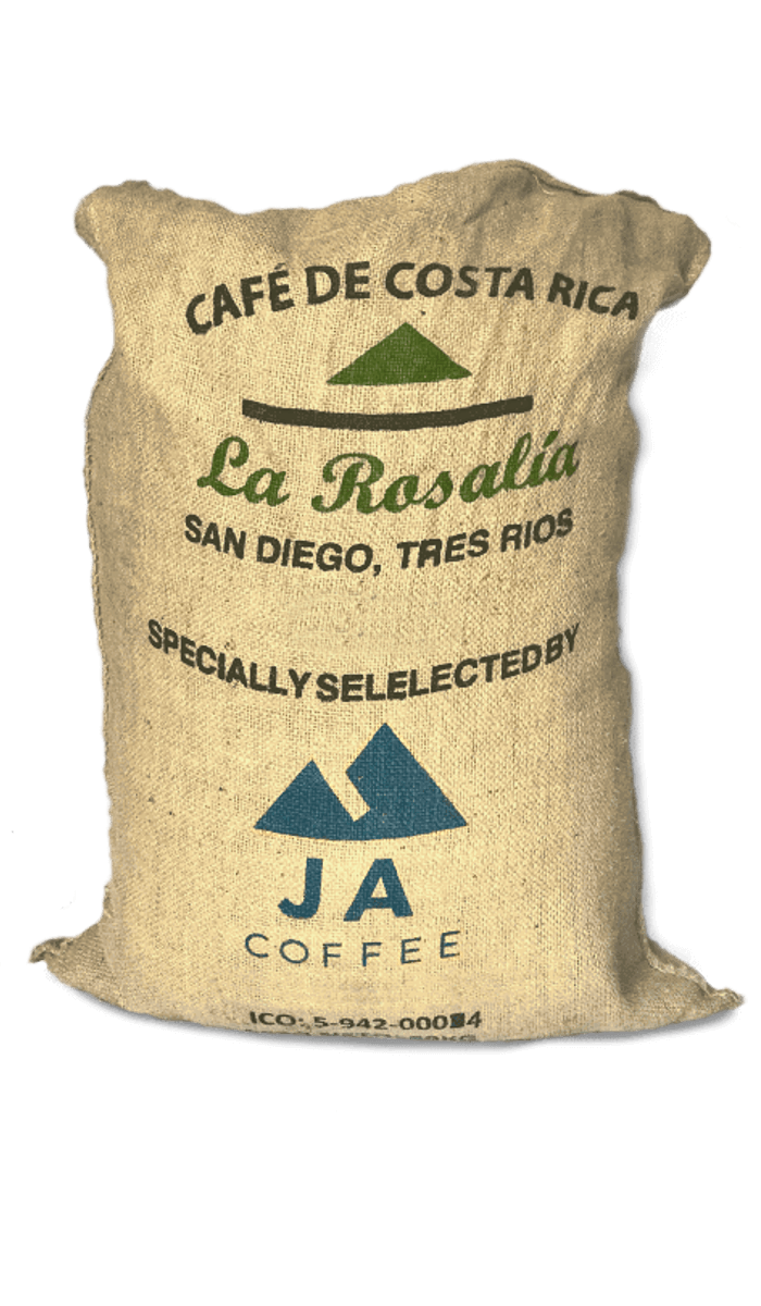 69kg bag of green coffee beans from la Rosalia in Tres Rios, Costa Rica