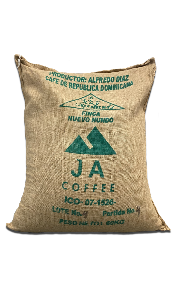 Bag of Domincan Green Coffee Beans from Nuevo Mundo Estate